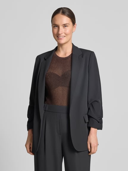 Jake*s Collection Relaxed Fit Blazer mit Pattentaschen Black 4