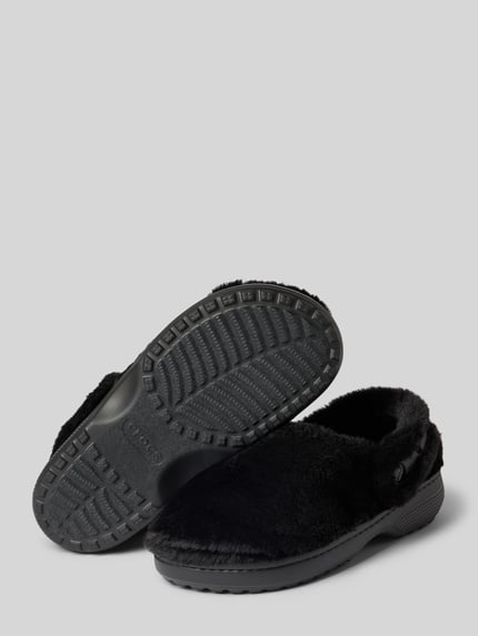Crocs Instappers met imitatiebont Zwart - 4