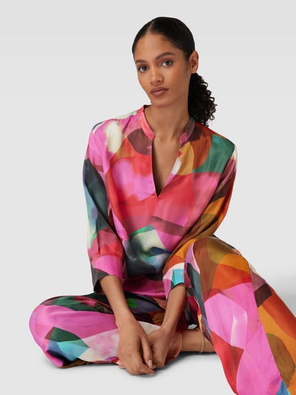 BETTER RICH Blouse met all-over motief Felroze - 3