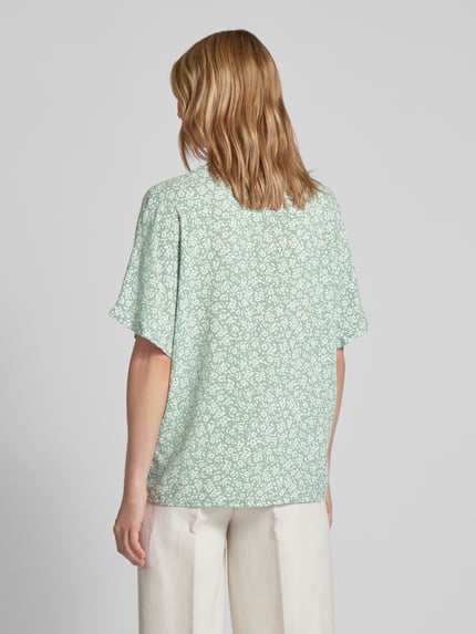 VERO MODA Loose fit blouseshirt van viscose met V-hals, model 'EASY' Rietgroen - 5