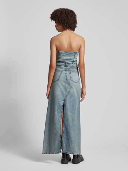 Weekday Kleid mit Knopfleiste Modell 'Scottsdale' Jeansblau 5