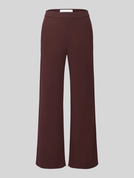 Raffaello Rossi Wijdte broek met elastische band model 'PALINA' Donkerbruin - 2