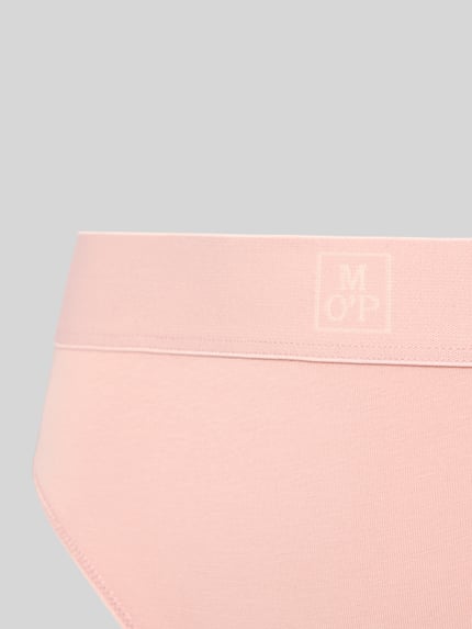 Produktfoto, Slip mit Logo-Bund im 3er-Pack von Marc O'Polo, sanftes Rosa, glatte Oberflächen, feine Webstruktur, Damen Slip von Marc O'Polo