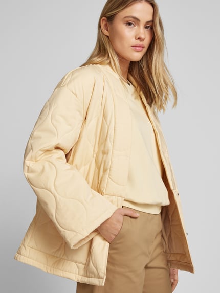 P&C* curated by Veronika Heilbrunner Steppjacke im Kimono-Style mit Woll-Anteil Pastellgelb 3