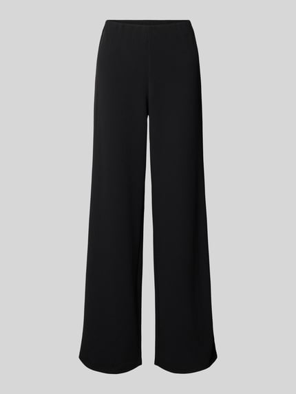 Produktfoto, schwarze Wide Leg Weite Hose aus reiner Viskose Modell 'BREMEN' von ONLY, Damen Weite Hose von ONLY, glatte Textur