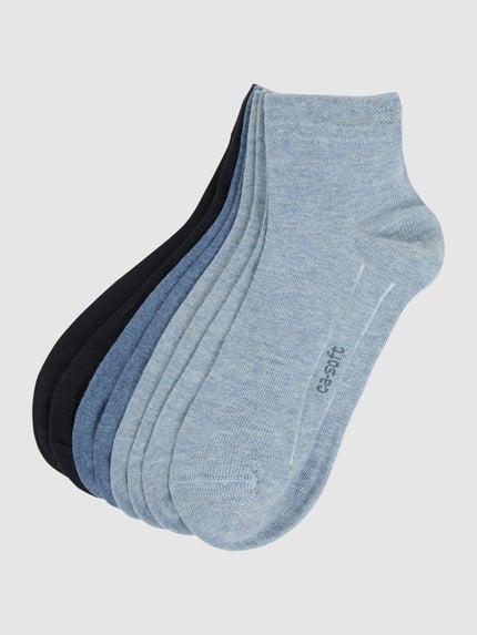 Produktfoto, Socken met labelprint in set van 7 van camano, heren, katoenmix met stretch, nauwsluitend model, geribde boord