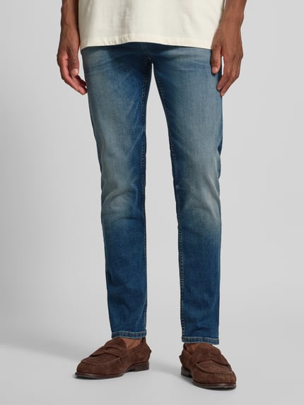 BOSS Orange Slim fit jeans van katoenmix model 'DELAWARE' Jeansblauw - 4