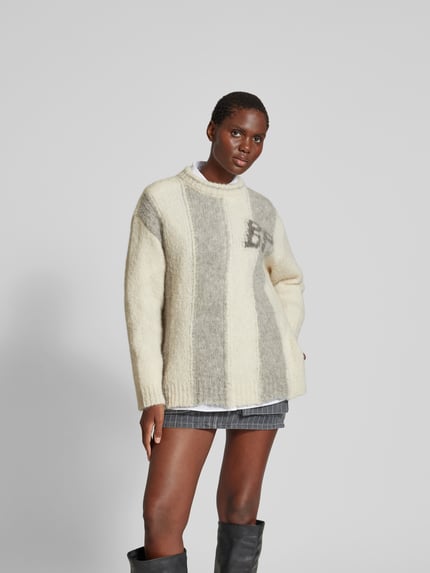 BAUM & PFERDGARTEN oversized pullover van alpacamix Ecru - 4