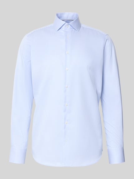 Christian Berg Men Regular Fit Businesshemd in Premiumqualität mit Haifischkragen Bleu 2
