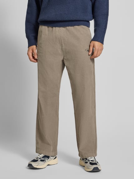 PEGADOR Stoffen broek met elastische band Lichtgrijs - 4