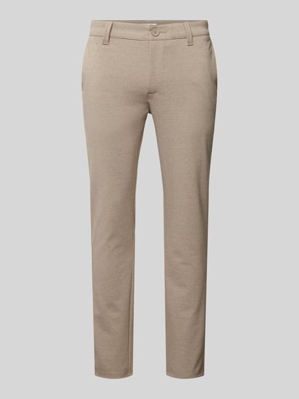 ONLY & SONS Slim Fit Stoffhose in Melange-Optik Modell 'MARK' Beige 2
