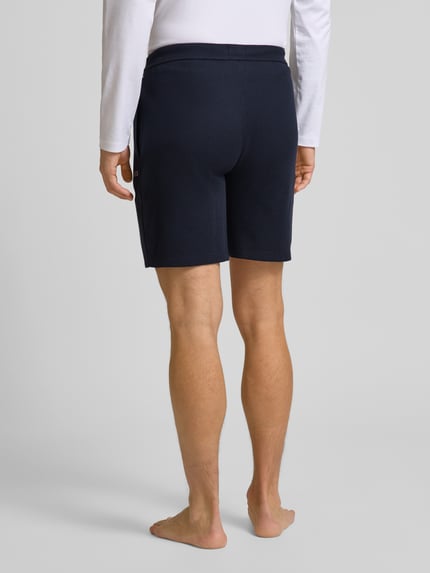 BOSS Regular Fit Sweatshorts mit Strukturmuster Marine 5