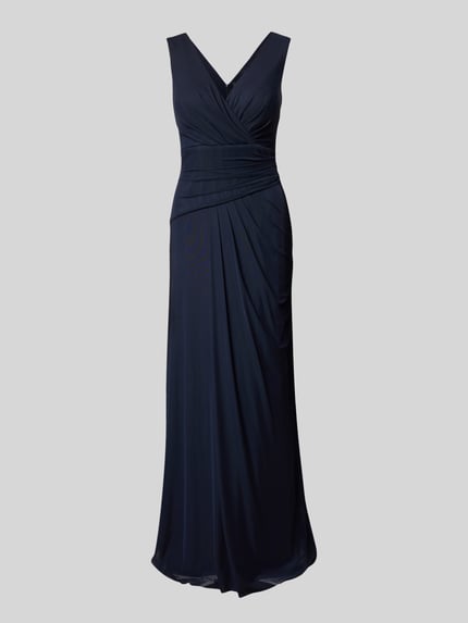 Vera Mont Avondjurk in wikkellook Marineblauw - 2