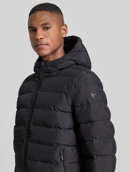 Geox Gewatteerd jack met capuchon, model 'SPHERICA' Zwart - 3