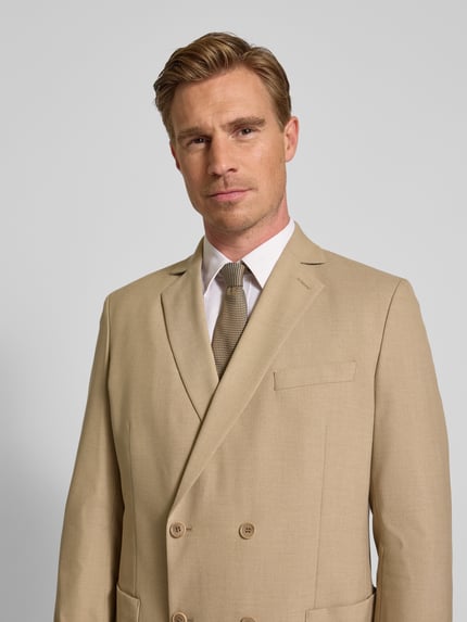 s.Oliver BLACK LABEL Marynarka o kroju slim fit z kołnierzem z połami Camel 3
