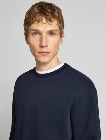 ONLY & SONS Regular fit sweatshirt van katoenmix, model 'CERES' Donkerblauw - 3