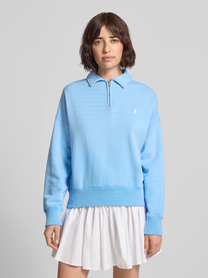Polo Ralph Lauren Comfort Fit troyer van katoenmix Bleu - 4