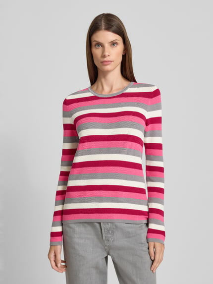 Christian Berg Woman Strickpullover mit Rundhalsausschnitt Fuchsia 4