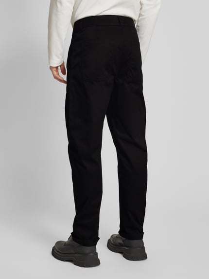 Tom Tailor Denim Loose Fit Stoffhose aus reiner Baumwolle mit schmalem Bein Black 5