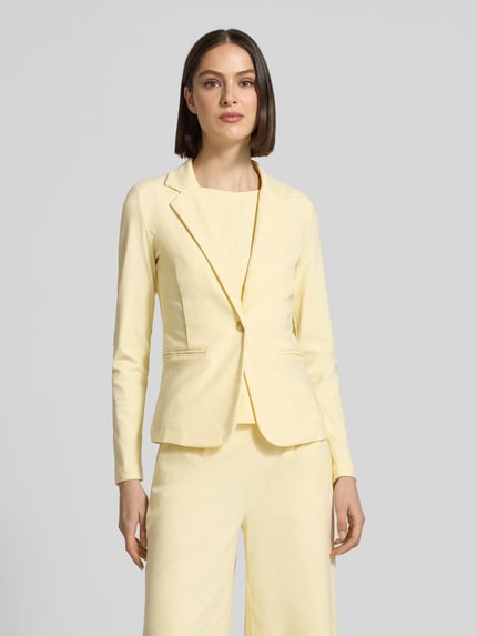 ICHI Slim Fit Blazer mit Paspeltaschen Modell 'KATE' Pastellgelb 4