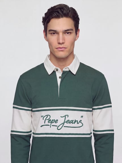 Pepe Jeans Sweatshirt mit Polokragen Modell 'MURPHY' Petrol 3