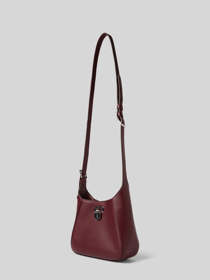 Lauren Ralph Lauren Handtas van rundleer met draagband Bordeaux - 3