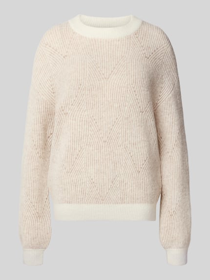 Fynch-Hatton Strickpullover aus Alpaka-Mix mit Rundhalsausschnitt Hellbraun 2