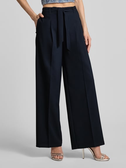 Betty Barclay Wide Leg Hose mit Bindegürtel Marine 4