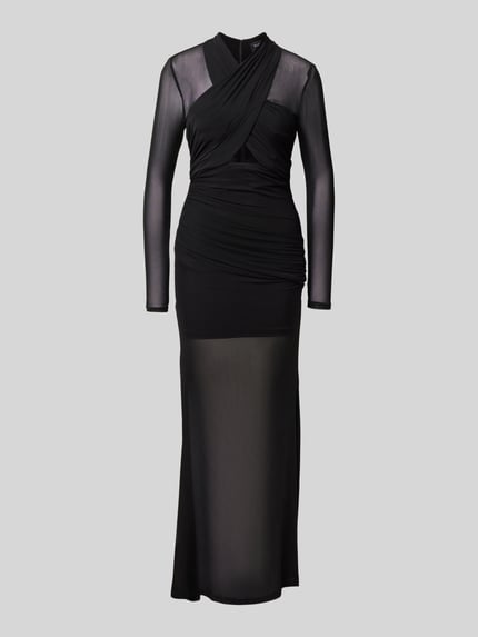 Bardot Abendkleid in semitransparentem Design Modell 'Veria' Black 2