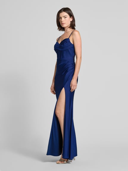 LUXUAR FASHION Abendkleid mit Herz-Ausschnitt Royal 1