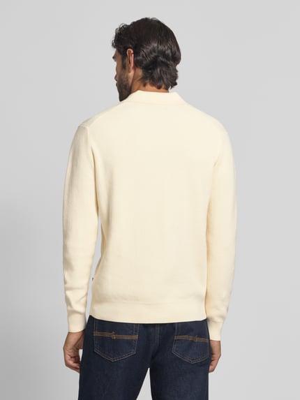 Matinique Strickpullover mit gerippten Abschlüssen Modell 'kollo' Offwhite 5