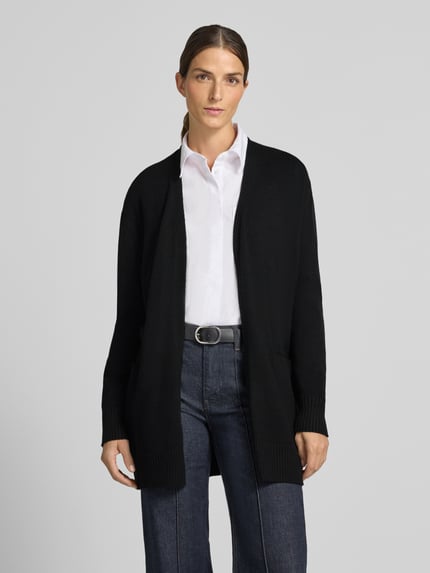 Christian Berg Woman Relaxed Fit Strickjacke aus Viskose-Mix mit Eingrifftaschen Black 4