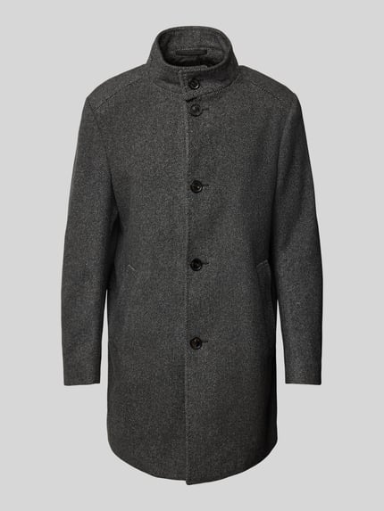 JOOP! COLLECTION Lange jas met opstaande kraag, model 'Maron' Antraciet - 2