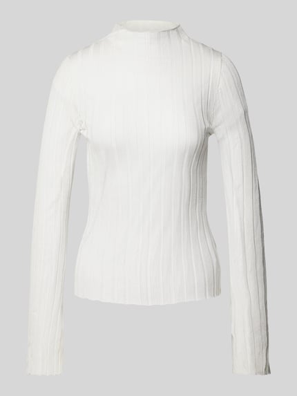 Weekday Strickpullover mit Stehkragen Modell 'Mary' Weiss 2