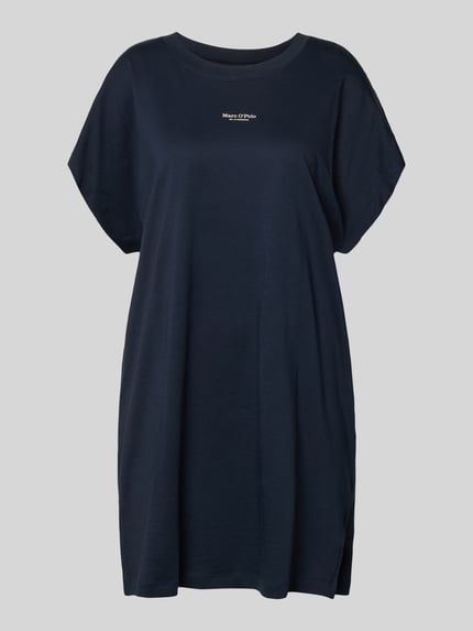 Produktfoto, Oversized Nachthemd aus reiner Baumwolle von Marc O'Polo, look: effen, labelopschrift, ronde hals, korte mouw, popeline, puur katoen
