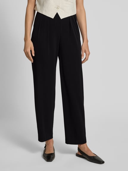 MM by Max Mara Stoffhose aus Viskose mit elastischem Bund Modell 'REA' Black 4