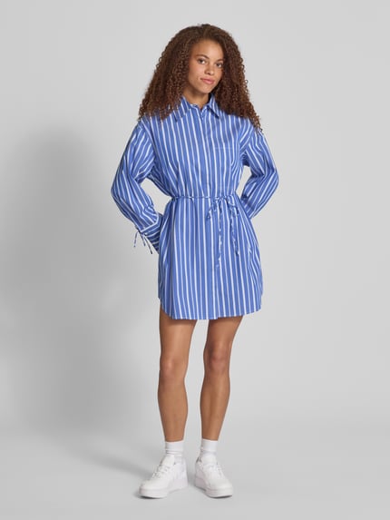 EDITED Overhemdjurk met borstzak, model 'Deloris' Blauw - 1