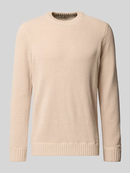 ONLY & SONS Regular Fit Strickpullover mit Rundhalsausschnitt Modell 'ETHAN' Beige 2