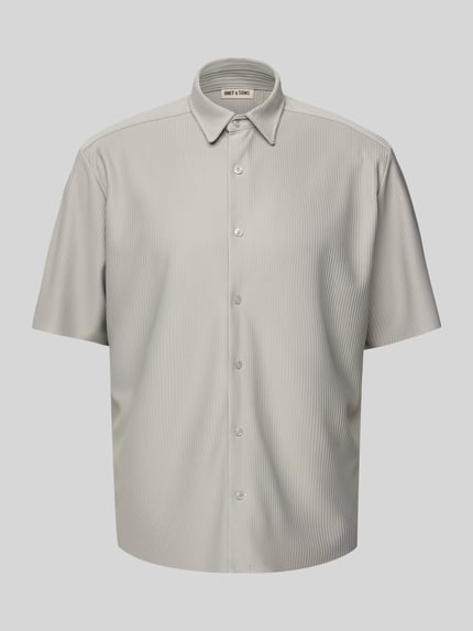 ONLY & SONS Koszula casualowa o kroju relaxed fit z rękawem o dł. 1/2 model ‘BOYY’ Jasnoszary 2