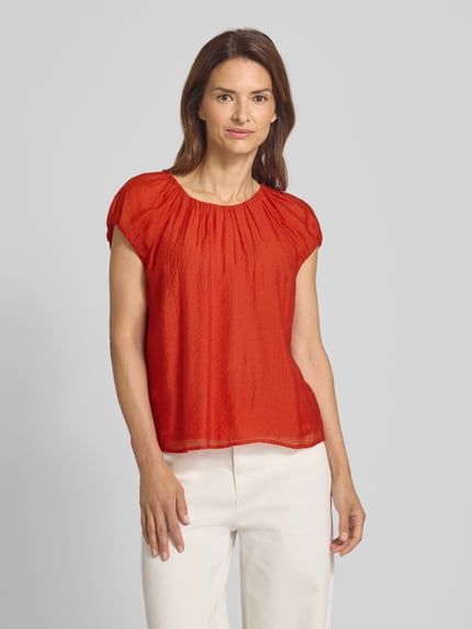 Christian Berg Woman Selection Regular Fit Bluse mit Rundhalsausschnitt Dunkelorange 4