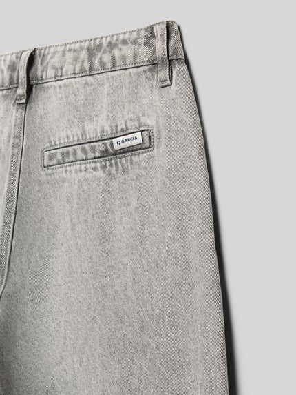 Garcia Straight fit jeans met paspelzakken Lichtgrijs - 2