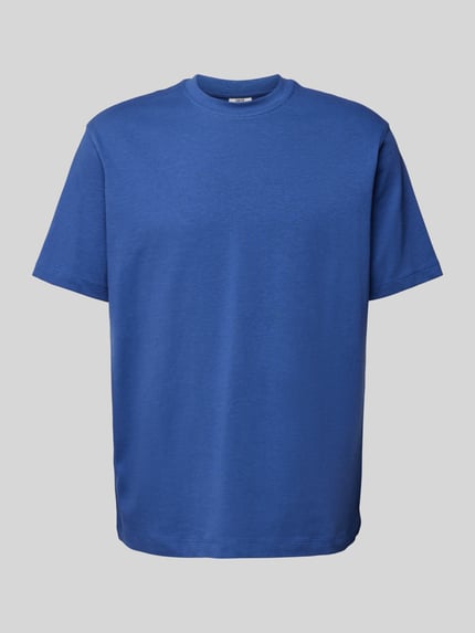 MANGO T-Shirt mit geripptem Rundhalsausschnitt Jeansblau 2