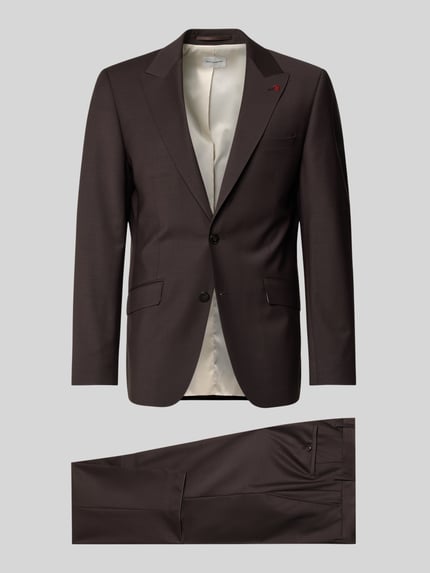 Productfoto, Straight Fit Anzugjacke mit Reverskragen van Roy Robson, bruin, elastische materiaalmix, 2-knoopsluiting, klepzakken.