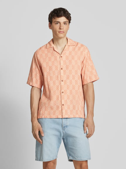 JACK & JONES Regular Fit Freizeithemd mit Resortkragen Modell 'BLUVINCENT' Hellbraun 4