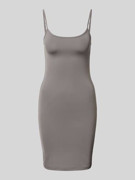 REVIEW Minikleid mit Spaghettiträgern Graphit 2