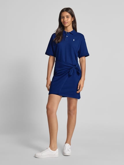 Polo Ralph Lauren Polokleid mit Knotendetail Marine 1