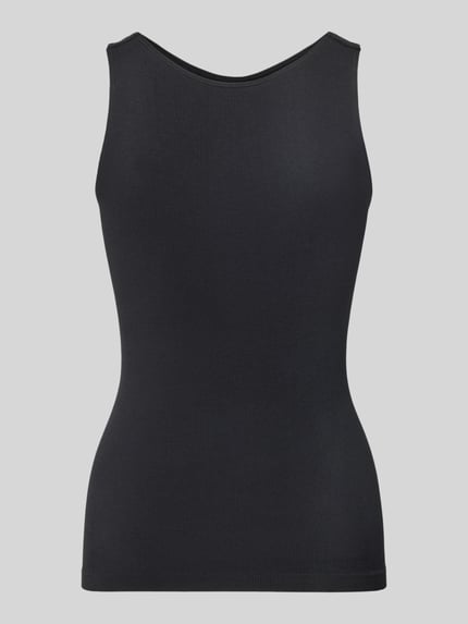 Produktfoto, Slim Fit Tank Top aus Modal-Mix im 2er-Pack von Marc O'Polo, Look: effen, logodetail, U-hals, model met bandjes, jersey, modalmix