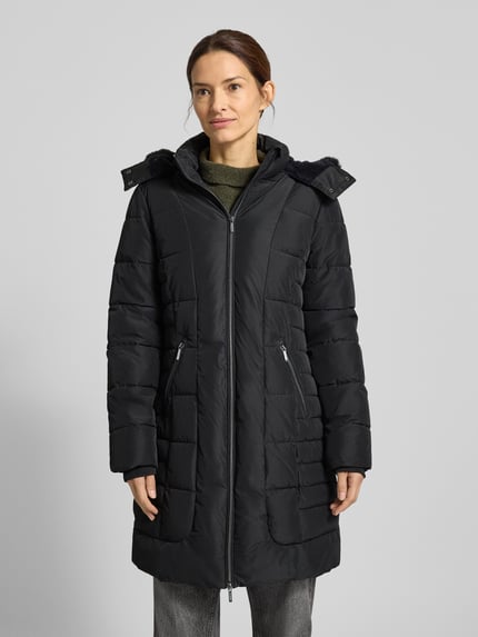 Jake*s Collection Płaszcz pikowany zapinany na zamek błyskawiczny dwustronny Czarny 4