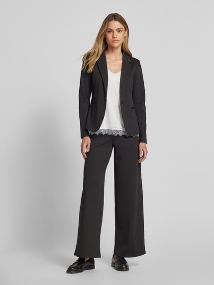 ICHI Slim fit blazer met paspelzakken, model 'KATE' Zwart - 1