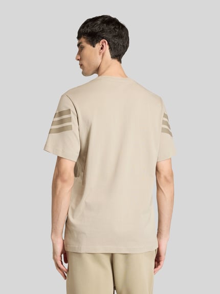 adidas Sportswear Regular Fit T-Shirt aus reiner Baumwolle Beige 5